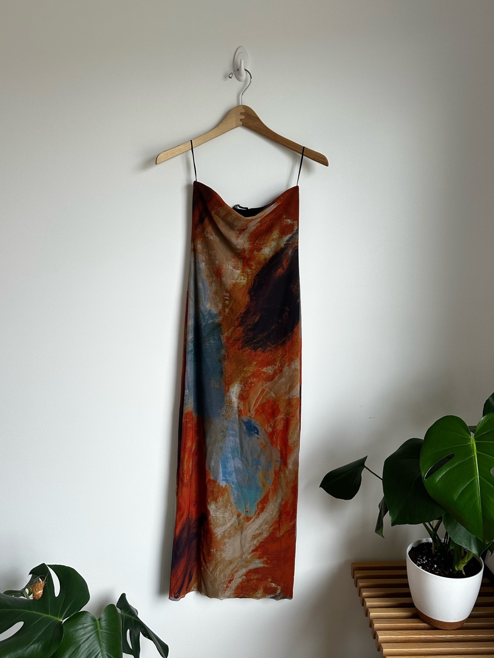 Zara Strapless Printed Dress - Sz: Small